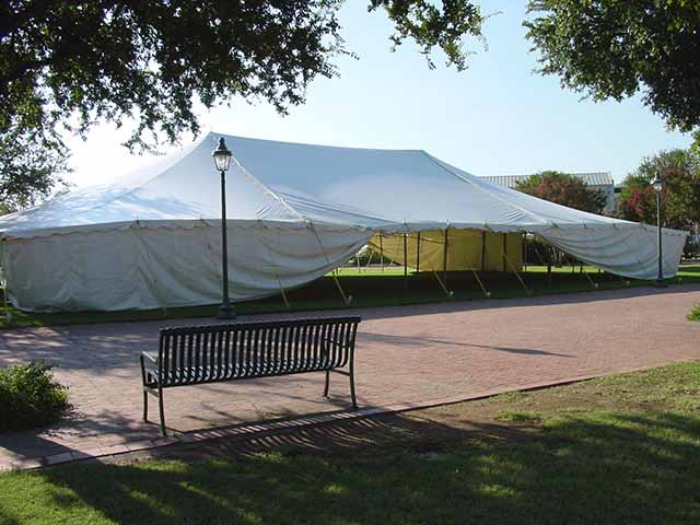 Pole type party tent